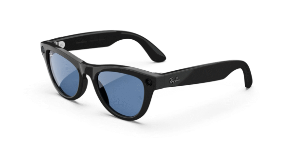 Ray-Ban Meta Skyler, Spīdīgi melna / Cerulean Blue Transitions®