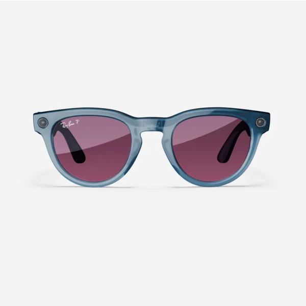 Ray-Ban Meta Headliner, Shiny Jeans / Dusty Red - obrazek 2