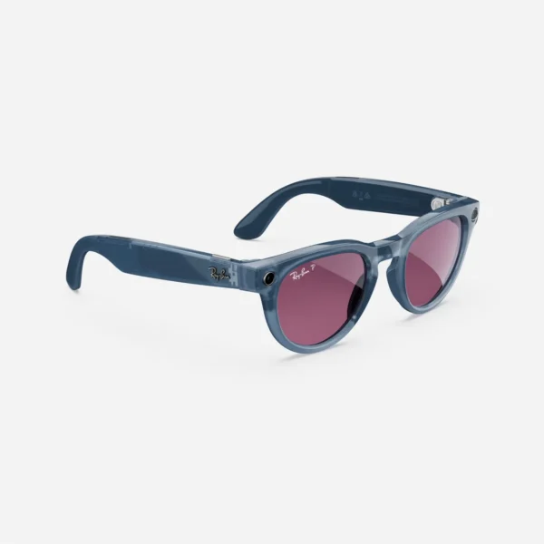 Ray-Ban Meta Headliner, Shiny Jeans / Dusty Red - obrazek 3