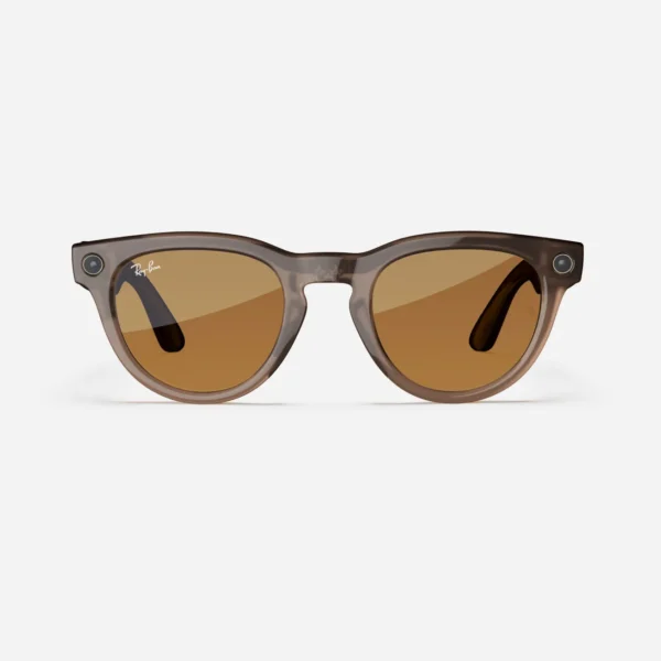 Ray-Ban Meta Headliner, Shiny Warm Stone / Clear to Saffron Yellow - Imagem 3