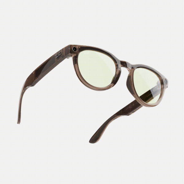 Ray-Ban Meta Headliner, fényes meleg kő / világos és sötétzöld között