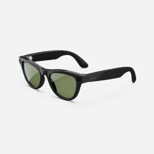 "Ray-Ban Meta Skyler", blizgios juodos / žalios spalvos