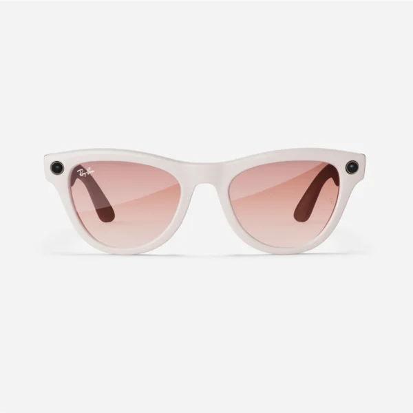 Ray-Ban Meta Skyler, Shiny Chalky Gray / Cinnamon Pink - Slika 2