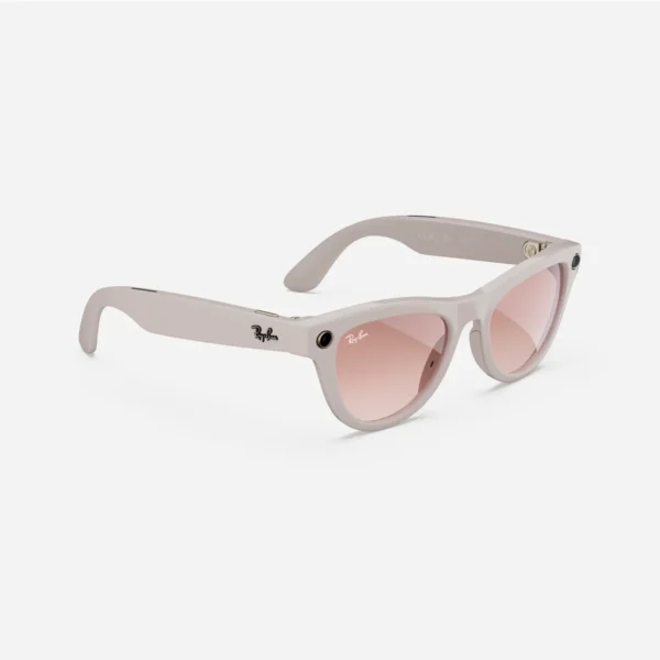 Ray-Ban Meta Skyler, Shiny Chalky Gray / Cinnamon Pink - Slika 3