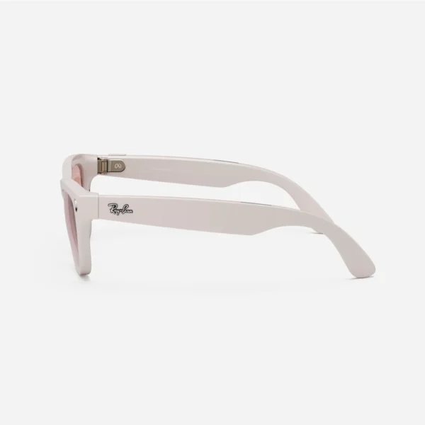 Ray-Ban Meta Skyler, Shiny Chalky Gray / Cinnamon Pink - Slika 4
