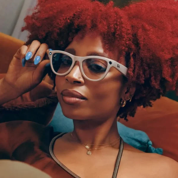 Ray-Ban Meta Skyler, Shiny Chalky Gray / Cinnamon Pink - Slika 6
