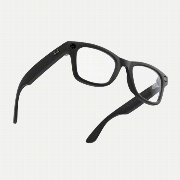 Ray-Ban Meta Wayfarer, matt fekete / átlátszó grafitra
