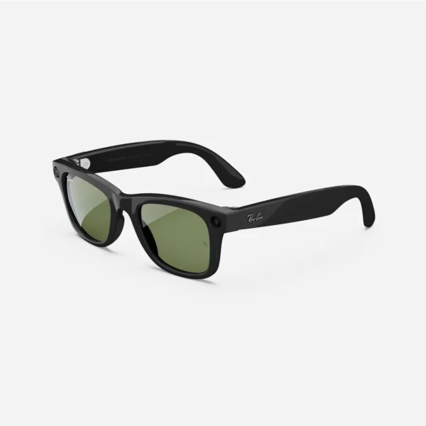 Ray-Ban Meta Wayfarer, fényes fekete / zöld
