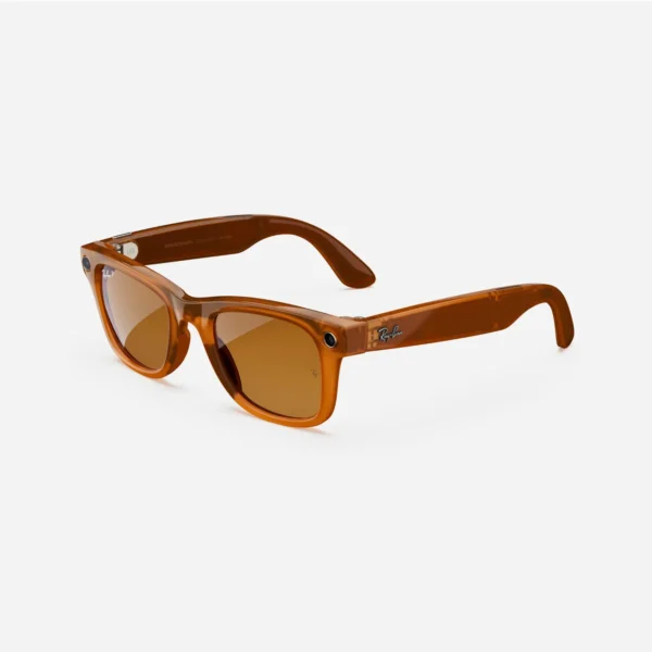 Ray-Ban Meta Wayfarer, fényes karamell / barna