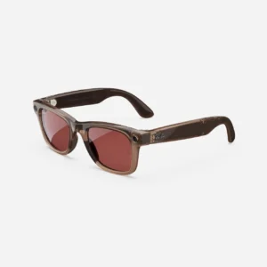 Ray-Ban Meta Wayfarer, Shiny Warm Stone / Clear to Watermelon Red - Vaizdas 2