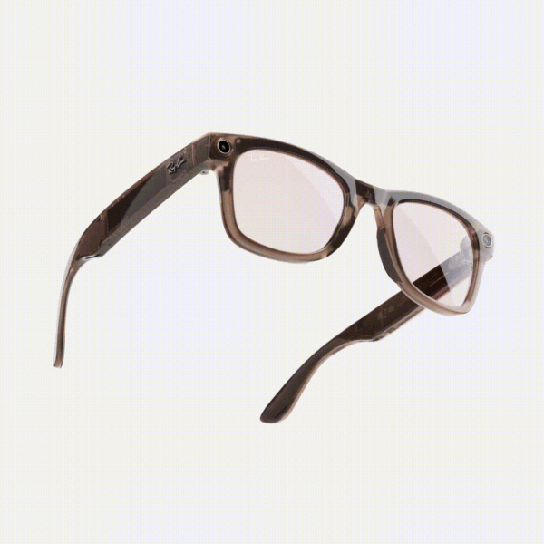 Ray-Ban Meta Wayfarer, fényes meleg kő / világos és görögdinnye piros között