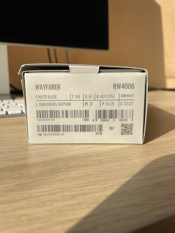 RAY-BAN META WAYFARER RW4006, F: MATĒTS MELNS, L: PĀREJAS SAFĪRS, S: 50