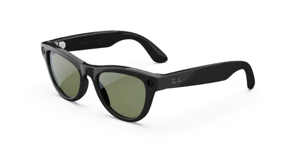 Ray-Ban Meta Skyler, spīdīgi melns / G15 Green