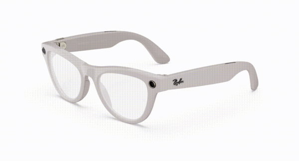 Ray-Ban Meta Skyler, fényes kréta szürke / átlátszó zafír átmenet®