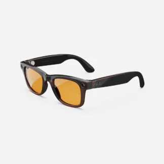 Ray-Ban Meta Wayfarer, Shiny Bloody Black / Sky Sun Plano