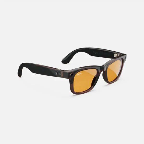 Ray-Ban Meta Wayfarer, Shiny Bloody Black / Sky Sun Plano - Изображение 3