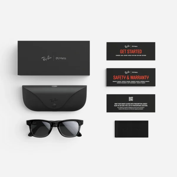Ray-Ban Meta Wayfarer, Transparent Black / Grey Mirror - Vaizdas 5