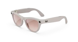 Ray-Ban Meta Skyler, Блестящо кремаво сиво / градиент канелено розово