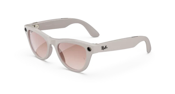 Ray-Ban Meta Skyler, Shiny Chalky Gray / Gradient Cinnamon Pink