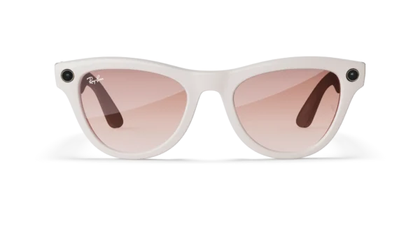 Ray-Ban Meta Skyler, Shiny Chalky Gray / Gradient Cinnamon Pink - Image 2