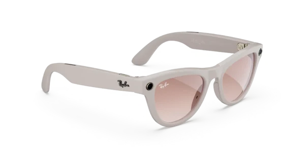 Ray-Ban Meta Skyler, Shiny Chalky Gray / Gradient Cinnamon Pink - Image 3