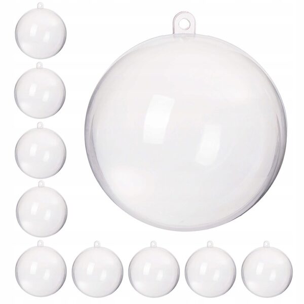 10x Kroglice ACRYLIC DECO Kroglice, spojene s prozorno plastično dekoracijo 10 cm