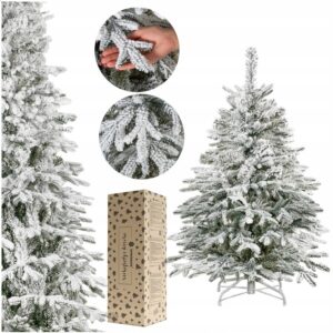 Изкуствена коледна елха, покрита със сняг, LUX, покрита със сняг, 120 cm, LIFE DENSE PREMIUM