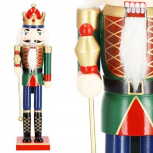 Дървена фигурка NUTCRACKER Коледна украса XXL 38cm PREMIUM