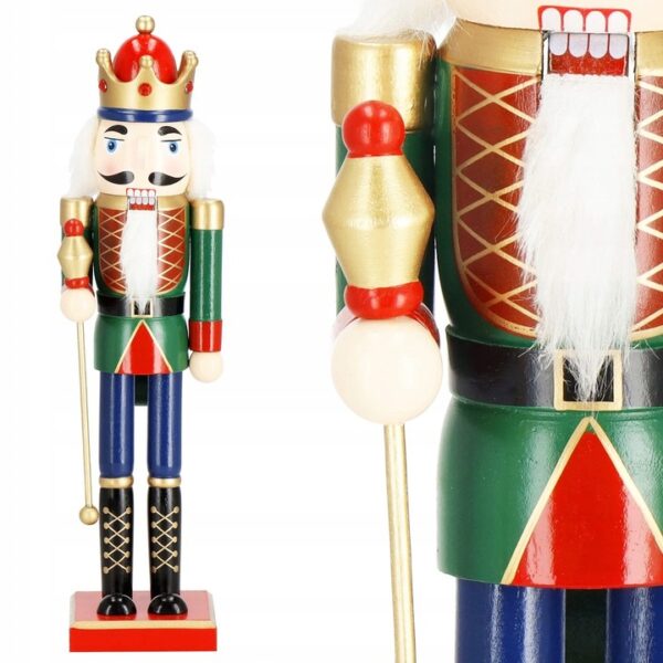 Figurină din lemn NUTCRACKER decor de Crăciun XXL 38cm PREMIUM