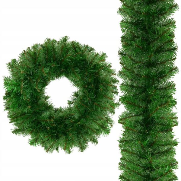 CHRISTMAS TREE GARLAND 270 cm ARTIFICIAL CHRISTMAS TREE BEAUTIFUL THICK GREEN
