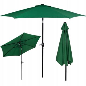 AIAKONNA UMBRELLA, VÄLJAKOHT, SUUR, MASSIV, ROHELINE, TUGEV, 260 cm KÕRVALINE