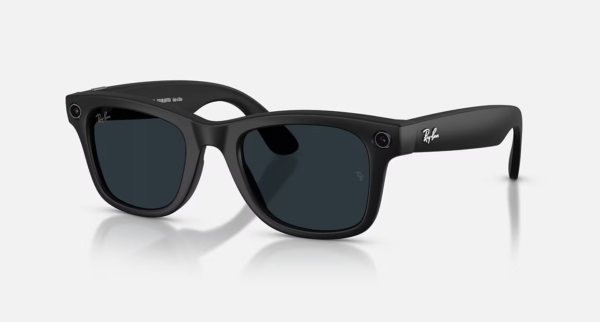 Ray-Ban Meta Wayfarer (Gen 2) matowe czarne okulary AI z szarymi soczewkami Transitions®