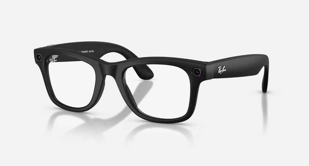 Ray-Ban Meta Wayfarer (Gen 2) Matte Black AI Glasses with Clear Lenses