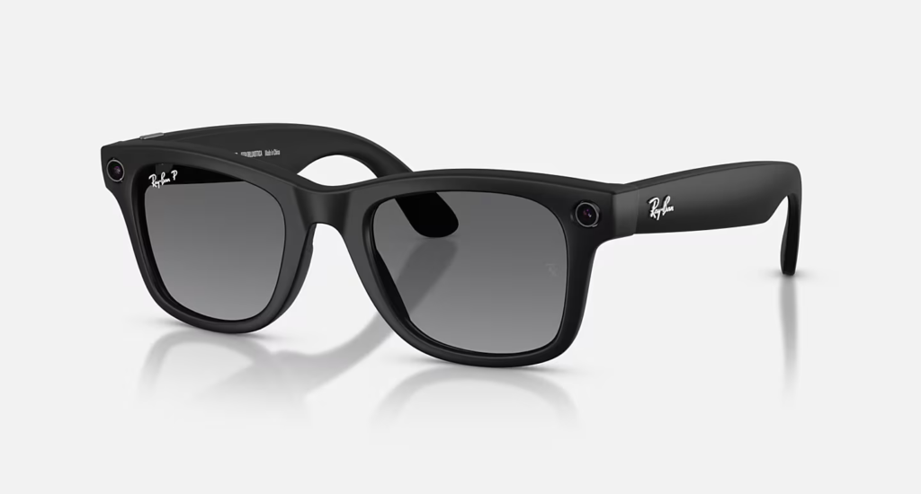 Ray-Ban Meta Wayfarer (Gen 2) Matte Black AI Glasses with Polarized Graphite Gradient Lenses