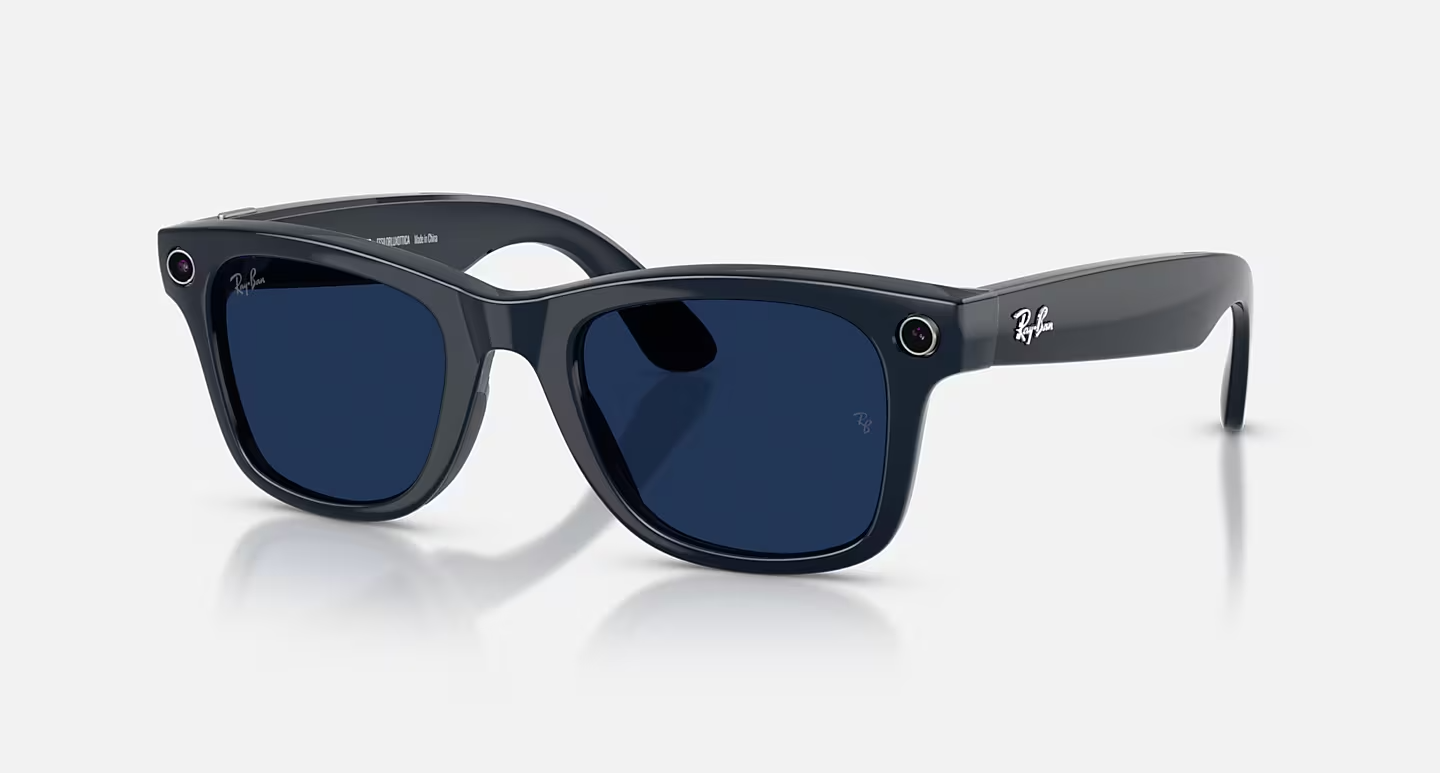 Ray-Ban Meta Wayfarer (Gen 2) Shiny Cosmic Blue AI Glasses with Sapphire Transitions® Lenses - Obraz 1
