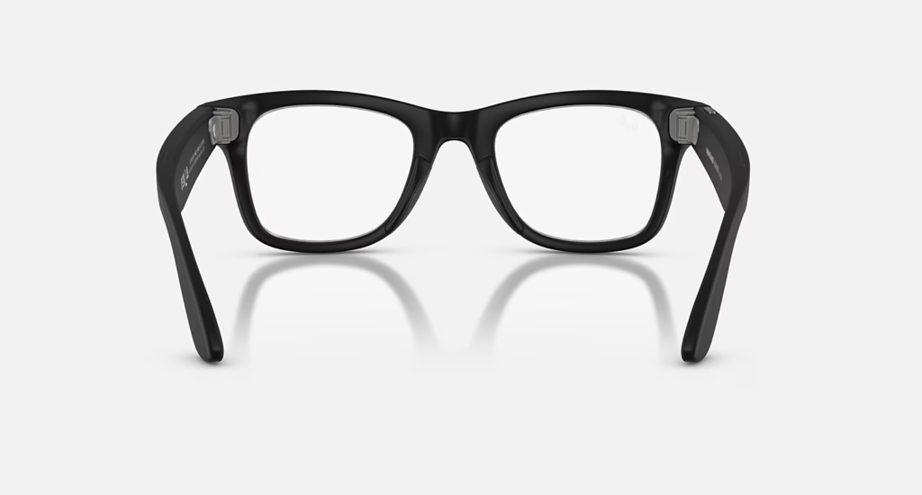 Ray-Ban Meta Wayfarer (Gen 2) matowe czarne okulary AI z przezroczystymi soczewkami
