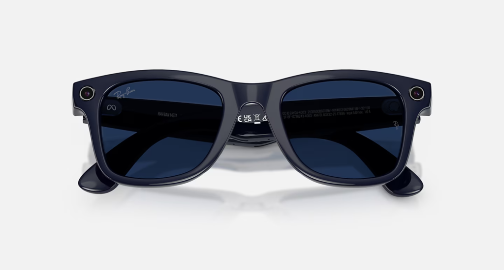 Ray-Ban Meta Wayfarer (Gen 2) Shiny Cosmic Blue AI Glasses with