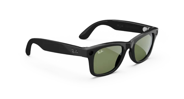 Ray-Ban Meta Wayfarer (Gen 1) Shiny Black AI Glasses with Green Lenses - Obraz 3