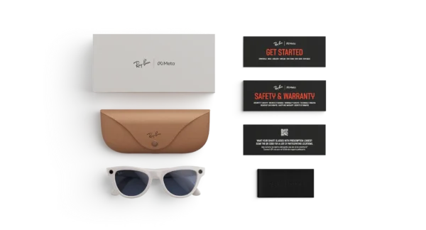 Ray-Ban Meta Skyler (Gen 2) Shiny Chalky Gray AI glasses with Sapphire Transitions® lenses - Obraz 6