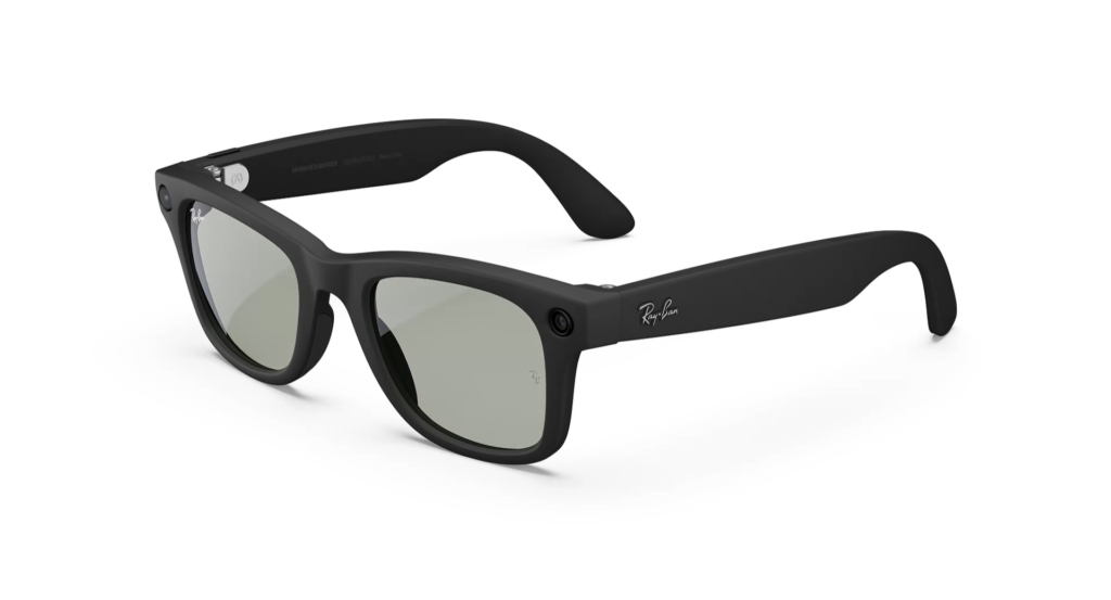 Ray-Ban Meta Wayfarer (Gen 1) Matte Black AI Glasses with Green Transitions® Lenses