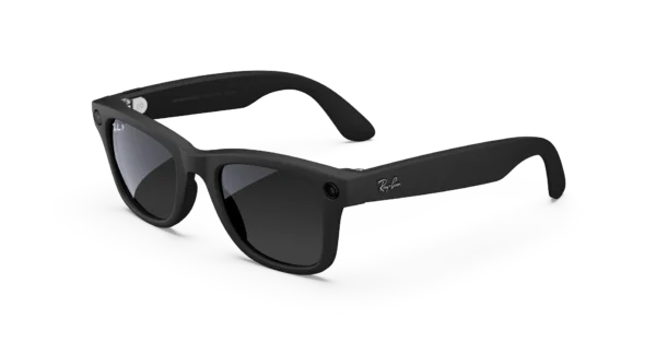 Okulary Ray-Ban Meta Wayfarer (Gen 1) Matte Black AI z czarnymi soczewkami