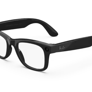 Okulary Ray-Ban Meta Wayfarer (Gen 1) Shiny Black AI z przezroczystymi soczewkami