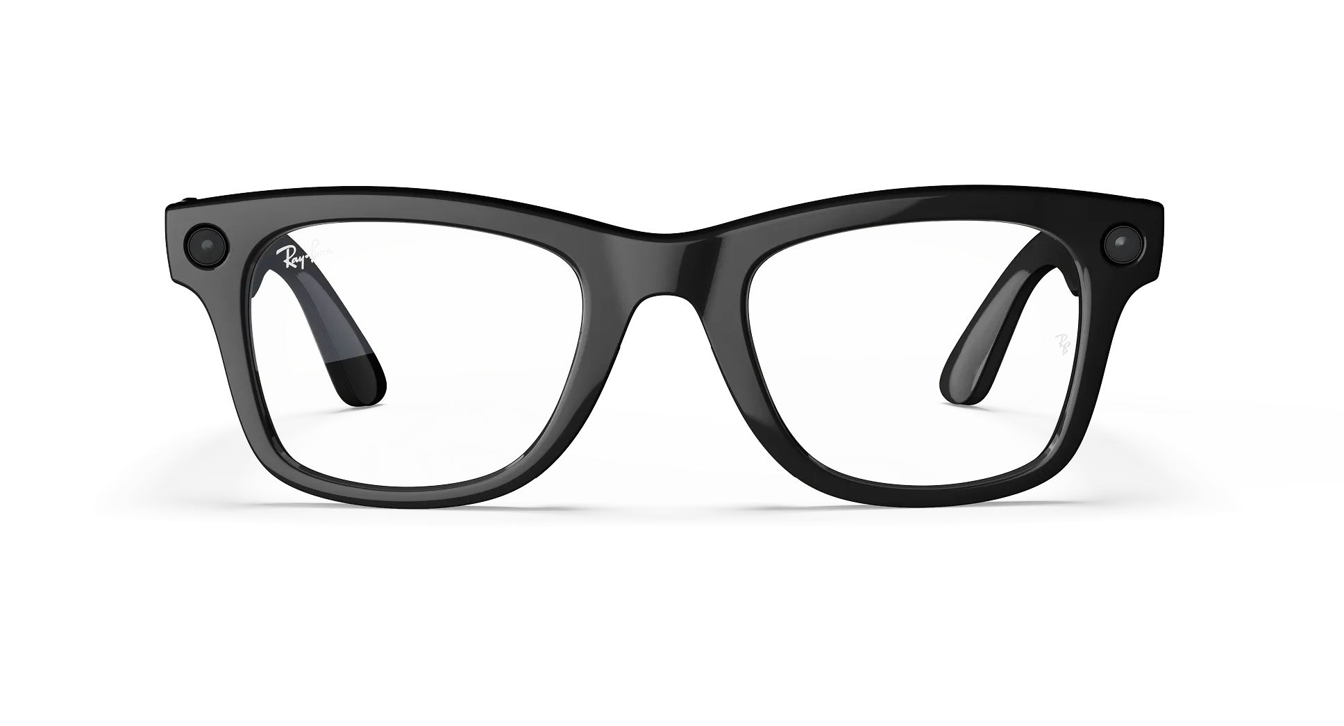 Ray-Ban Meta Wayfarer (Gen 1) Shiny Black AI Glasses with Clear Lenses - Obraz 2